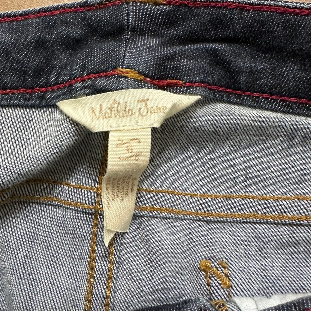Matilda Jane Denim Jeans Dark Wash Stretch Casual Everyday Size 6 - Picture 3 of 5